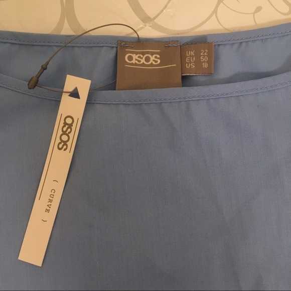 ASOS | Flutter Sleeve Off the Shoulder Top 18 NWT - Picture 4 of 5